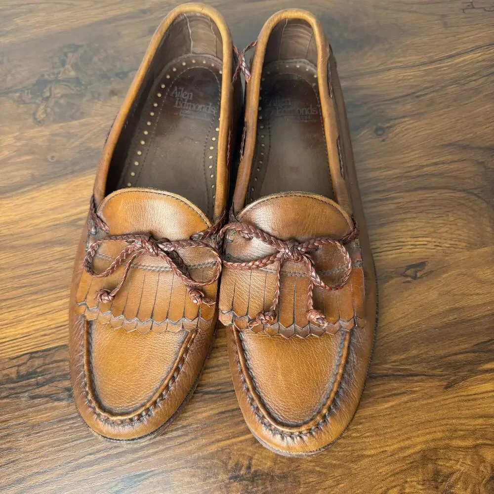 Allen Edmonds 11 D Woodstock‎ Classic Leather Tassel Loafers Dress Shoes